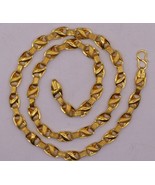 CHRISTMAS GIFTING 22K GOLD LOTUS CHAIN MEN&#39;S WOMEN&#39;S NECKLACE CHAIN ch156 - $43,440.02 MXN