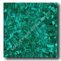 Green Marble Coffee Side Top Table Malachite Inlay Random Stone Home Decor E1336 - £785.18 GBP+