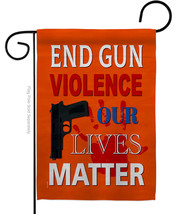 End Gun Life Matter Garden Flag Awareness 13 X18.5 Double-Sided House Banner - £15.90 GBP