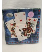 Ideal Home Range Game Time Blue Playing Card Party Napkins Sealed - $9.90