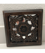 Rustic Brown Wood &amp; Mirror Wall Decor, Square 10.5&quot; - €22,63 EUR