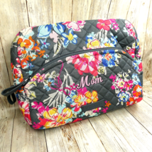 Vera Bradley Pretty Posies Large Cosmetic Makeup Bag EUC - MOM Embroidered - £15.86 GBP