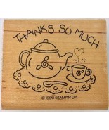 STAMPIN UP!  RUBBER STAMP Thanks So Much 1996 Retired Never Used - $4.88 CAD