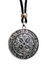 Thors Hammer Cross Necklace Pendant Rune Intuition &amp; Decisions Corded Beaded - £6.49 GBP