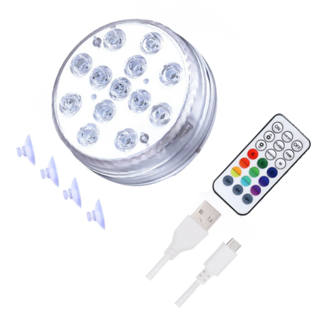 Waterproof Submersible LED Lights Swimming Pool Tea Light Lamp with Remote Contr - £154.69 GBP