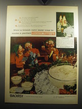 1957 Bacardi Rum Ad - Now a brand-new easy way to make a perfect Bacardi Eggnog - £13.89 GBP