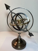 Brass Toned Metal Armillary Sphere Arrow 11.5” x-mas gift item new - £73.85 GBP