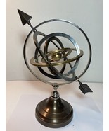 Brass Toned Metal Armillary Sphere Arrow 11.5” x-mas gift item new - £73.09 GBP