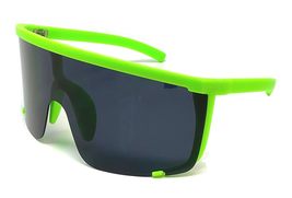 Dweebzilla Oversized Rimless One Piece Shield Lens Wrap Around Sport Sunglasses  - £11.49 GBP