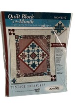 Vintage Treasures Eliza&#39;s Star Quilt Block of the Month 1 by Joann Fabrics kit - - £10.22 GBP