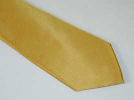 Men's Satin Silky Tie Hankie Set J.Valintin Private Collection R66 Solid Gold image 3