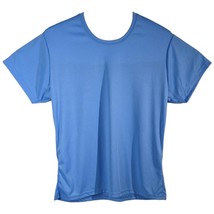 Womens Light Blue Athletic T-Shirt Size L Large Short Sleeve Top - $13.01