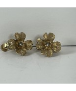 Vintage Vendome Earrings Signed Gold Tone Clip On - $196.72 MXN