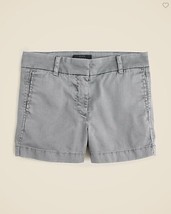 New J Crew Women Chino Shorts 4&quot; Stretch Storm Gray Cotton Sz 8 - $29.99