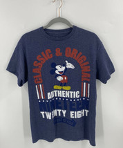 Disney Mickey Mouse Mens T Shirt Size Medium Blue Classic &amp; Original Gra... - £10.84 GBP