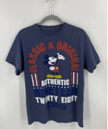 Disney Mickey Mouse Mens T Shirt Size Medium Blue Classic &amp; Original Gra... - £10.96 GBP