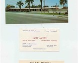 Goff Motel Postcard Receipt Business Card Dixie Highway US 1 Melbourne F... - £14.75 GBP