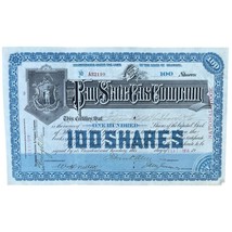 Antique 1918 Ball State Gas Company Engraved Stock Certificate Canceled - $33.69 CAD