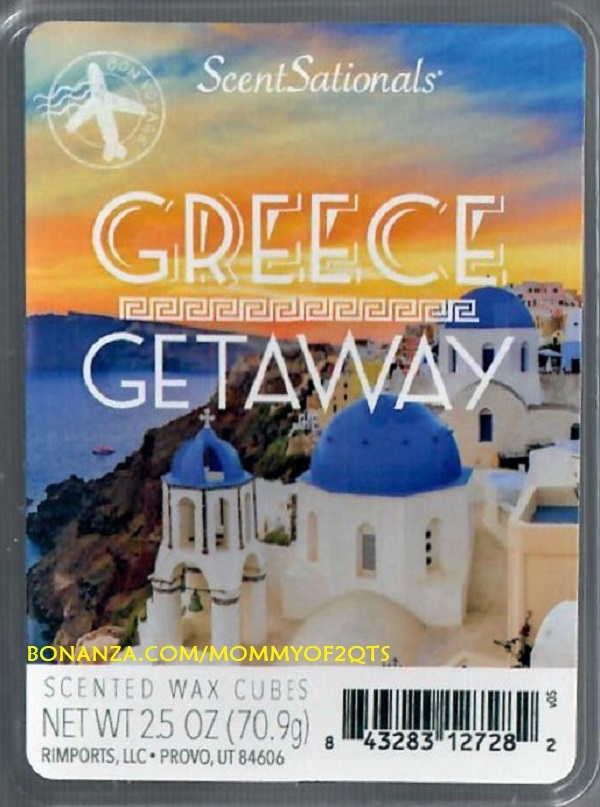 Greece Getaway ScentSationals Scented Wax Cubes Tarts Melts Potpourri - $4.00