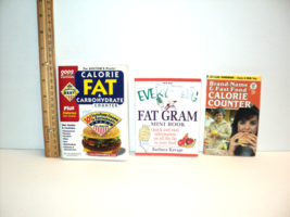 Lot of 3 Mini Books on Calorie and Fat Counting Fast-Food Chains Pocket Books - £12.35 GBP