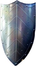 Medieval Knight Pointed Shield ~ LARP Reenactment Cosplay Heater Shield - £87.04 GBP