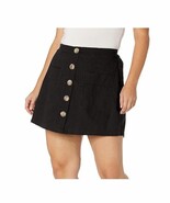 City Chic Womens Plus XL 22 Black Wild Button Skort Skirt NWT D73 - $51.08 CAD