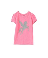 NWT Crazy 8 Silver Sparkle Unicorn Pink Short Sleeve Girl Shirt XS 4 - £7.05 GBP