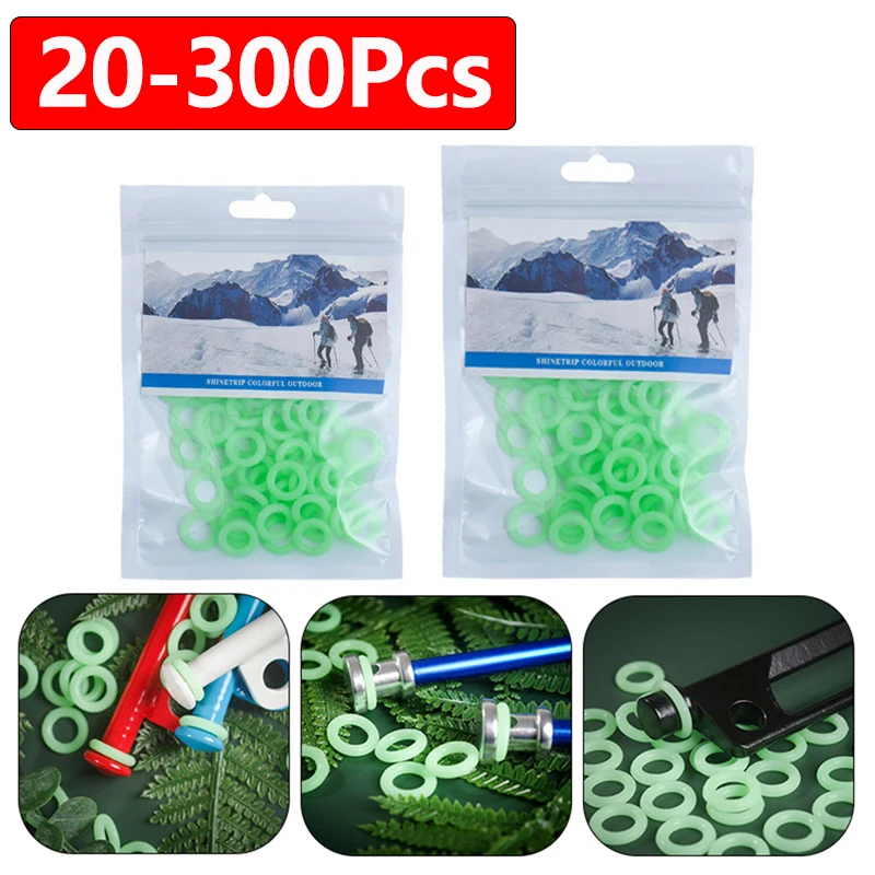 20-300Pcs Nail Fluorescent Rings Multifunctional Silicone Tent Nail Luminous - £7.88 GBP+