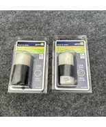 Lot Of 2 - LEVITON 5269 15 Amp 125V Straight Blade Connector Black and W... - $19.79