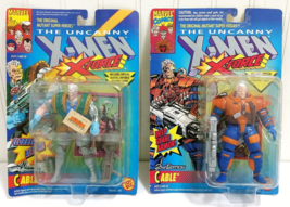 X-Men Uncanny CABLE 1st + 2nd Edition Figure X-Force Lot x2 Toy Biz NOS - £52.86 GBP