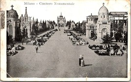 Milano Italy Cimitero Monumentale DB Posted 1907 Antique Postcard - £5.99 GBP