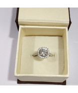 1.90Ct Round Cut White Diamond Solid 925 Sterling Silver Halo Engagement... - $107.00