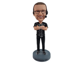 Custom Bobblehead Nice dude wearing a v-neck t-shirt with crossed arms - Careers - £70.00 GBP