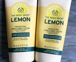 The Body Shop Lemon Protecting Hand &amp; Body Lotion Lot Of 2 - $62.36
