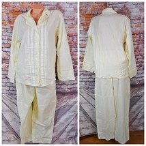 Erika Taylor Large Pajamas Set L/S Top &amp; Bottom Pants 100% Cotton Vtg La... - £34.92 GBP