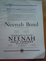 Vintage Neenah Paper Company Magazine Advertisement 1930 - $12.99
