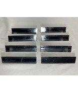 8 Vintage Handle Chrome Steel Drawer Pulls Handles Furniture Salvage - Deco - $432.78 MXN