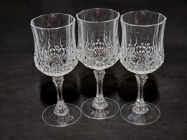 Vintage Cristal D&#39;Arques-Durand LONGCHAMP 7¼&quot; Water / Wine Glass - Set Of 3 - £24.80 GBP