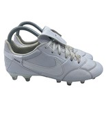 Nike Premier III FG Soccer Cleats Triple White Low Leather Mens 6 - $84.14