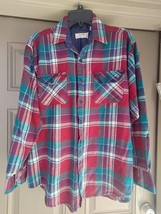 Vintage 80&#39;s Men&#39;s Flannel Wool Shirt 100% Acrylic SZ M ROYAL CHOICE - $32.00 CAD