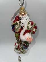 Christopher Radko Heartfully Yours Florida Fun Santa Christmas Ornament - £45.94 GBP