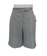 Liz Golf Shorts, Flat Zipper Front, Cuff Hem, Size 10P, Gray - $14.83