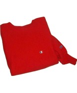 Vintage XL Champion Solid Tomato Red Crew Neck Sweatshirt Reverse Weave EUC - €17,10 EUR