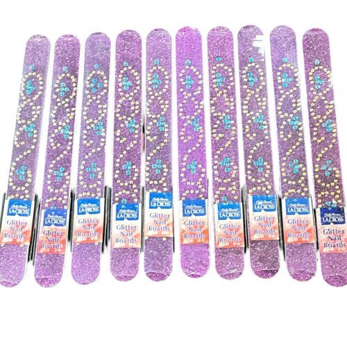 10 Sally Hansen La Cross Glitter Nail Board File Sealed Rare HTF - $14.40