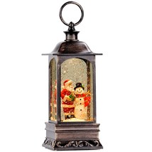 Christmas Decorations Musical Snow Globe Lantern, Glittering Lighted Plug-In , 3 - £50.78 GBP