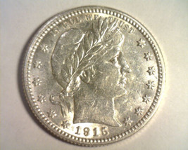 1915 BARBER QUARTER CHOICE ABOUT UNCIRCULATED+ CH. AU+ NICE ORIGINAL COIN - $225.00