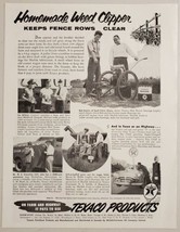 1955 Print Ad Texaco Products for Farm Homemade Weed Clippers Service Station - £10.95 GBP