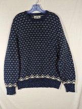 Vintage Environmental Clothing Co Sweater Mens XL Blue Wool Blend USA - $18.69
