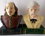 Lot 2 Mark Twain Shakespeare Book Ends Hand Painted Collectible PAPEL FR... - £164.26 GBP