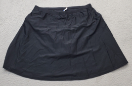 Hilor A Line Swim Bottom Skirt Womens Size 16 Black Solid Elastic Waist ... - $20.22